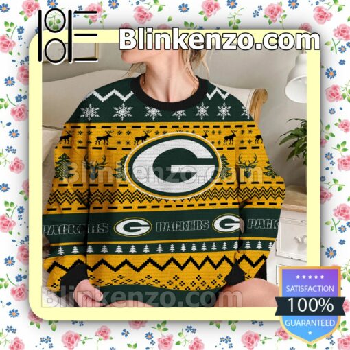 Green Bay Packers NFL Ugly Sweater Christmas Funny b