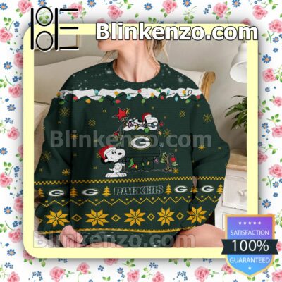 Green Bay Packers Snoopy Christmas NFL Sweatshirts b