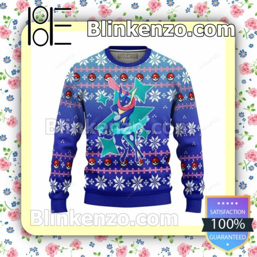 Greninja Pokemon Holiday Christmas Sweatshirts