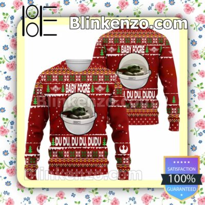 Grogu Star Wars Baby Fogre Du Du Du Holiday Christmas Sweatshirts