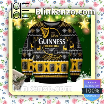 Guinness Foreign Extra Stout Holiday Christmas Sweatshirts