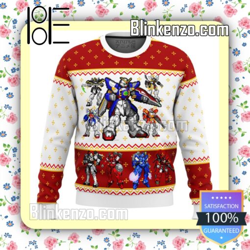 Gundam Wing Sprites Premium Knitted Christmas Jumper