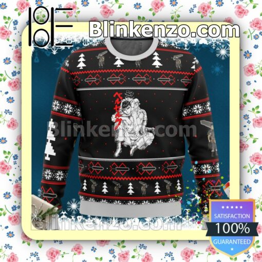 Guts And Casca Berserk Anime Holiday Christmas Sweatshirts