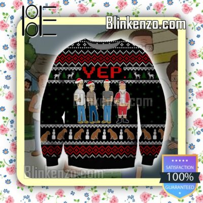 Hank Hill, Dale Gribble, Boomhauer And Bill Dauterive King Of The Hill Christmas Jumper