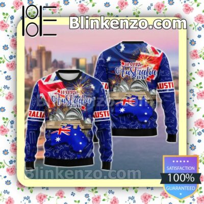 Happy Australia Day Hoodie Jacket Sweatshirts z