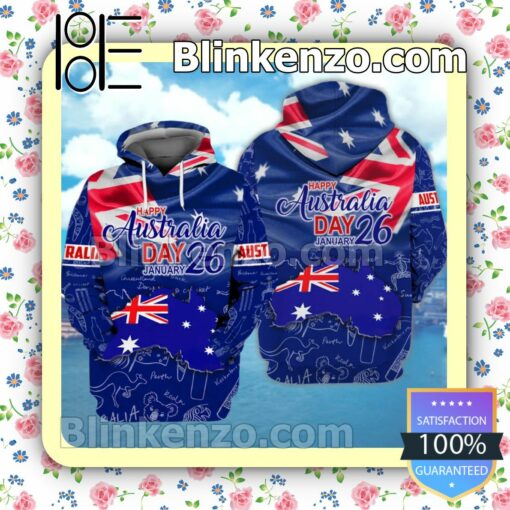 Happy Australia Day January 26 Hoodie Jacket Sweatshirts b