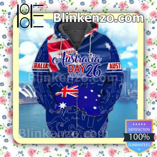 Happy Australia Day January 26 Hoodie Jacket Sweatshirts c