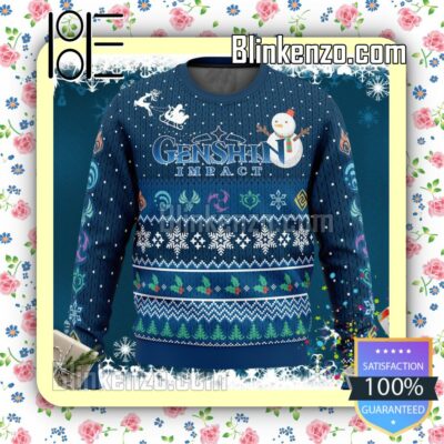 Happy Holidays Genshin Impact Knitted Christmas Jumper
