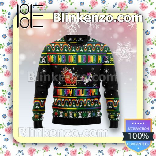 Happy Holigays LGBTQ+ Holiday Christmas Sweatshirts