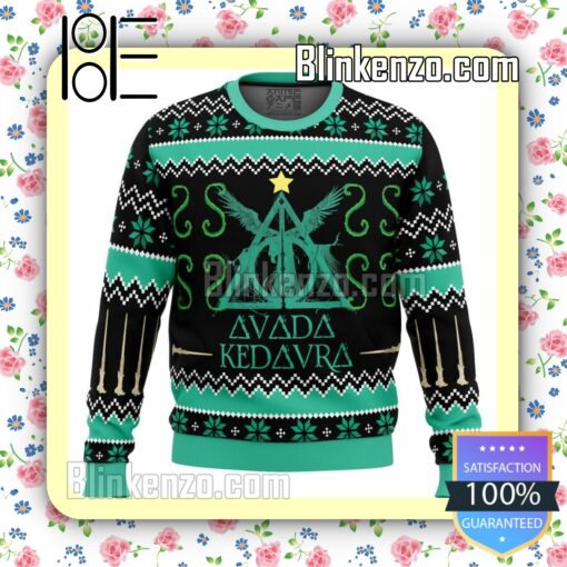 Harry Potter Avada Kedavra Knitted Christmas Jumper