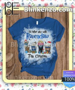 Harry Potter I'd Rather Stay With Ravenclaw This Christmas Pajama Sleep Sets b