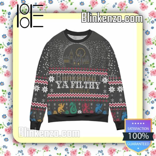 Harry Potter Merry Ya Filthy Muggle Hogwarts School Christmas Jumpers