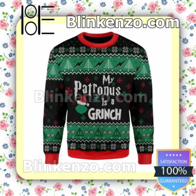 Harry Potter My Patronus Is A Grinch Snowflake Christmas Jumpers