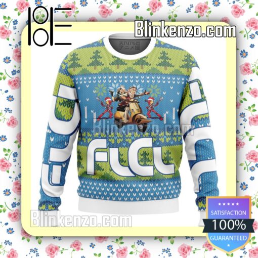 Haruko Haruhara Flcl Fooly Cooly Alt Premium Manga Anime Knitted Christmas Jumper