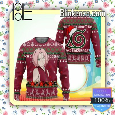 Haruno Sakura Naruto Anime Manga Knitted Christmas Jumper