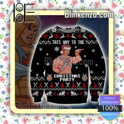 He-Man The Secret Of The Sword This Way To The Christmas Party Christmas Jumper