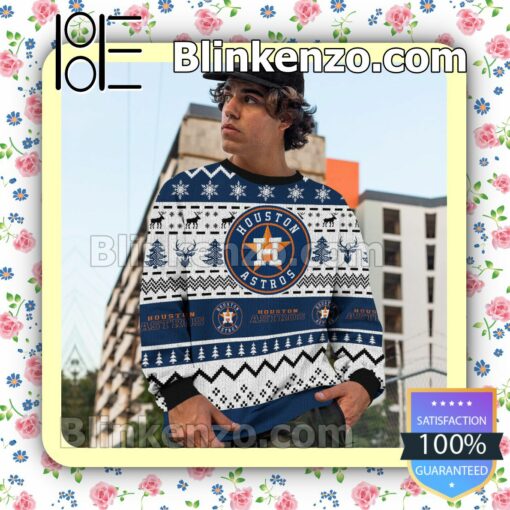 Houston Astros MLB Ugly Sweater Christmas Funny c