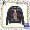 I Aim To Misbehave Survay Says! Snowflake Reindeer Christmas Jumpers