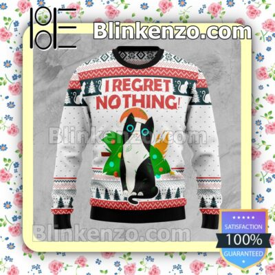 I Regret Nothing Joshua Packard Cat Holiday Christmas Sweatshirts