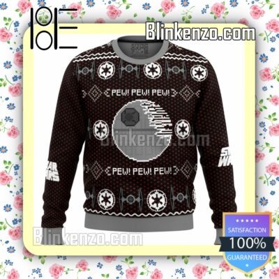 Imperial Sweater Pew Pew Star Wars Knitted Christmas Jumper
