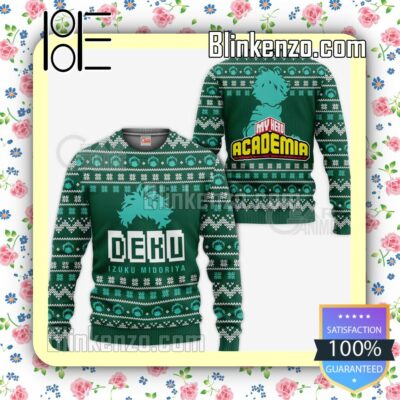 Izuku Midoriya Deku My Hero Academia Knitted Christmas Jumper