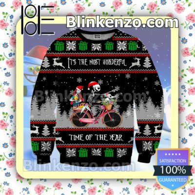 Jack Skellington The Nightmare Before Christmas Wonderful Time Of The Year Mistletoe Christmas Jumpers