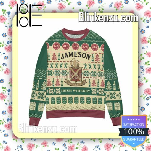 Jameson Irish Whiskey Snowflake Pattern Christmas Jumper