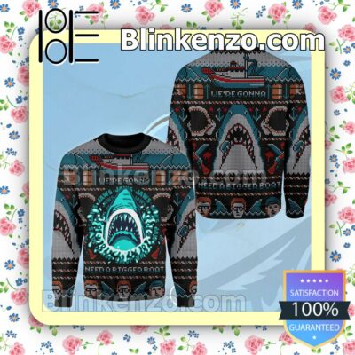 Jaws Shark We're Gonna Need A Bigger Boat Horror Movie Christmas Jumpers
