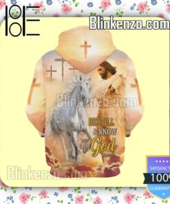 Jesus Horse Be Still And Know That I Am God Hoodie Jacket a