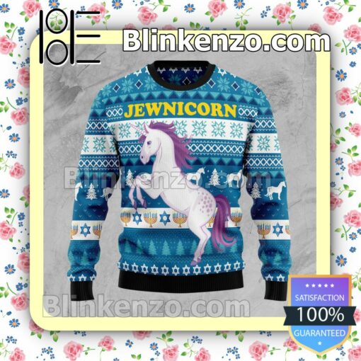 Jewinicorn Christmas Holiday Christmas Sweatshirts