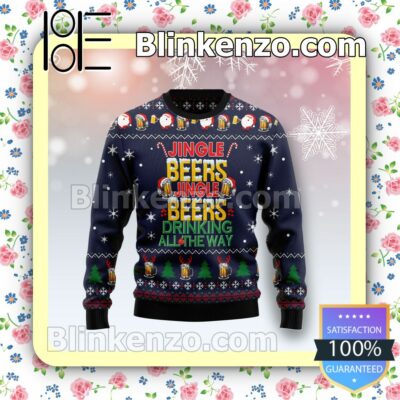 Jingle Beers Drinking All The Way Holiday Christmas Sweatshirts