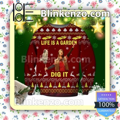 Joe Dirt Life Is A Garden Dig It Holiday Christmas Sweatshirts