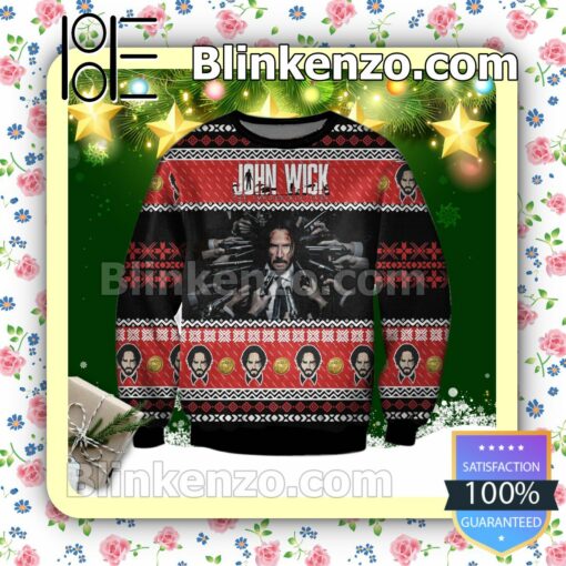 John Wick The Impossible Task Poster Holiday Christmas Sweatshirts