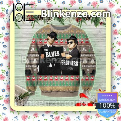 Joliet Jake Blues Elwood Blues The Blues Brothers Poster Holiday Christmas Sweatshirts