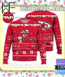 Kansas City Chiefs Snoopy Christmas NFL Sweatshirts