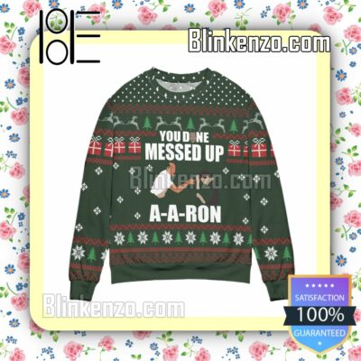 Key & Peele You Done Messed Up A-Aron! Snowflake Christmas Jumpers