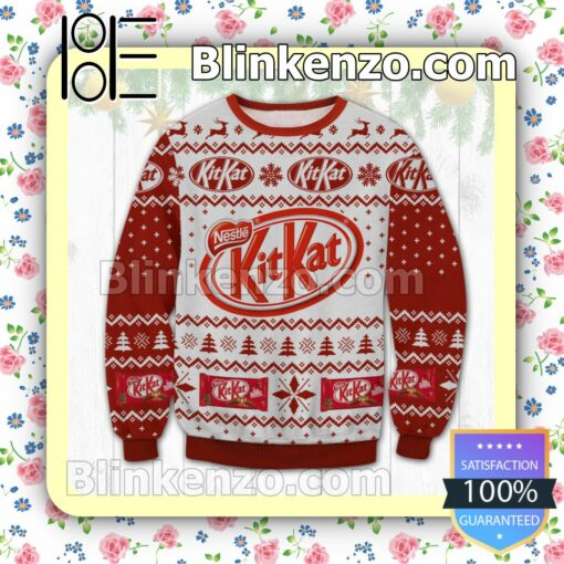 Kit Kat Nestle Chocolate Bar Snowflake Christmas Jumpers