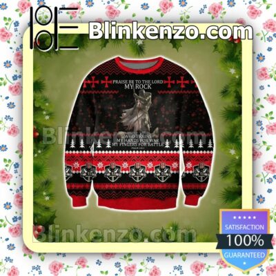 Knight Templar Praise Be To The Lord My Rock Psalm 1441 Holiday Christmas Sweatshirts