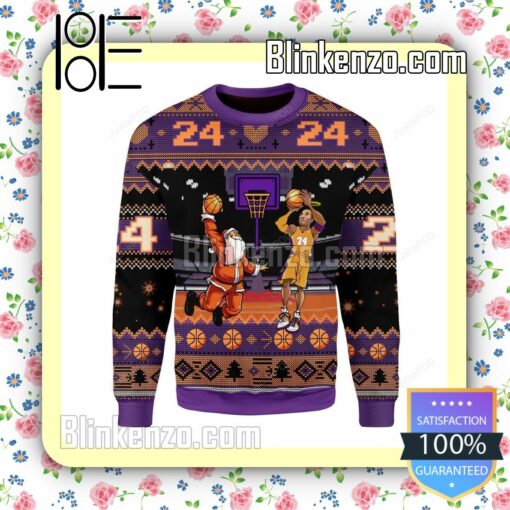 Kobe Bryan 24 Santa Claus Knitted Christmas Jumper