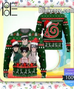 Konoha Team Guy Naruto Shippuden Manga Anime Knitted Christmas Jumper