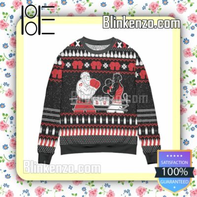 Krampus Vs. Kringle Pine Tree & Snowflake Christmas Jumpers