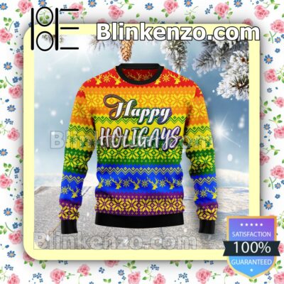 LGBT Pride Happy Holigays Holiday Christmas Sweatshirts