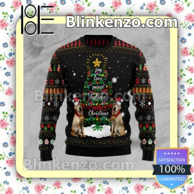 Labrador Retriever Dog Joy Love Peace Believe Holiday Christmas Sweatshirts