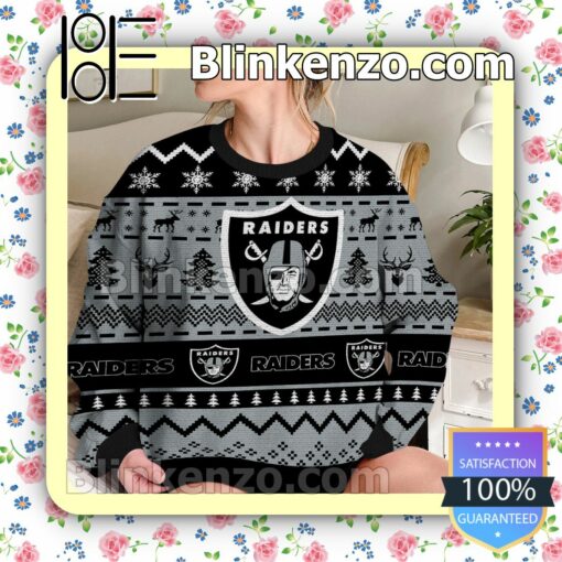 Las Vegas Raiders NFL Ugly Sweater Christmas Funny b