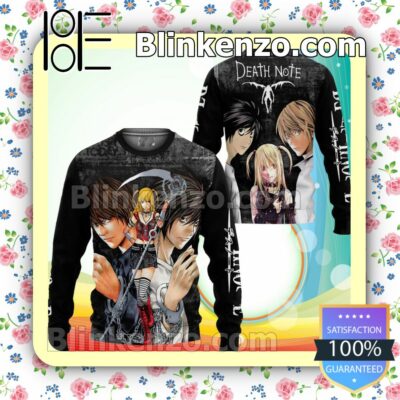 Lawliet Light Yagami Misa Death Note Manga Anime Knitted Christmas Jumper
