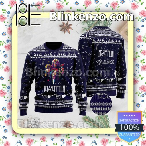 Led Zeppelin Rock Band Poster Holiday Christmas Sweatshirts