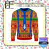Lgbtq+ With Tie And Suspenders Knitted Christmas Jumper