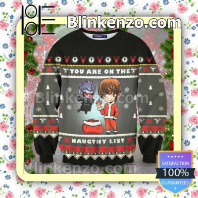 Light Yagami & Ryuk You Are On The Naughty List Death Note Christmas Jumpers