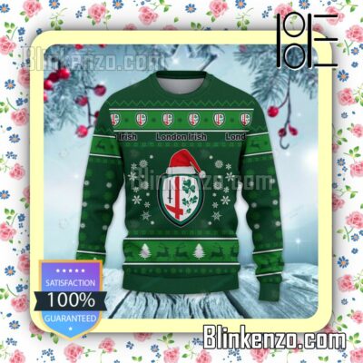 London Irish Logo Holiday Hat Xmas Sweatshirts a