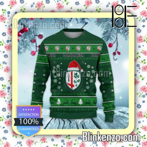 London Irish Logo Holiday Hat Xmas Sweatshirts a